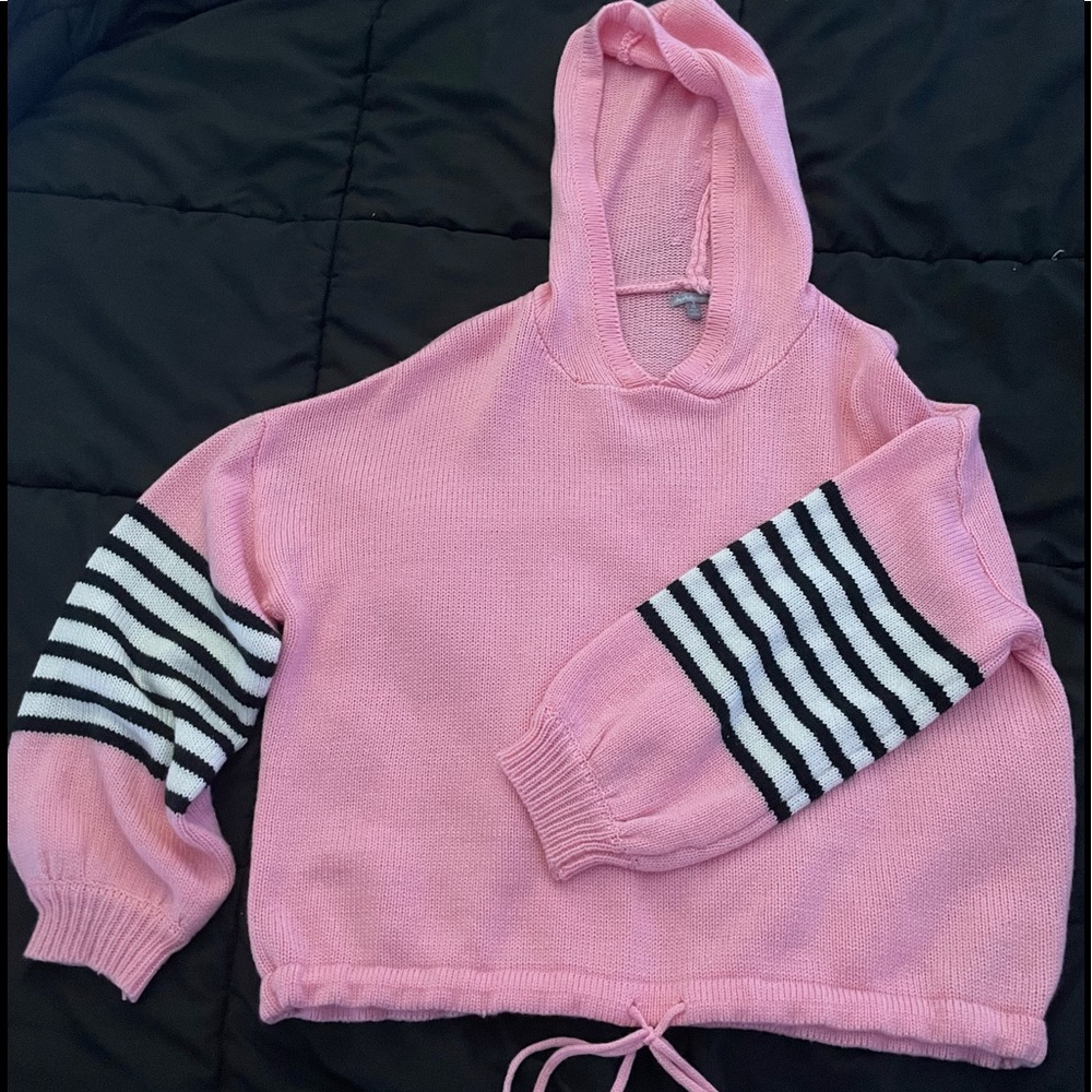 Pink knitted sweater